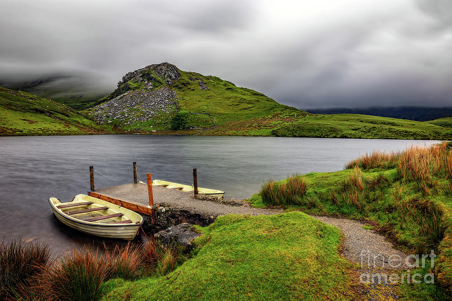 Boat Photograph - Llyn y Dywarchen, Rhyd Ddu Snowdonia by Adrian Evans