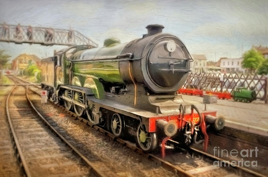 LNER B12  8572 Steam Train Digital Art by Linsey Williams