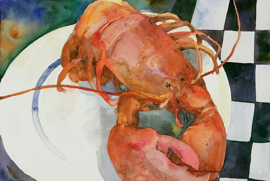 Lobster Painting by Annelein Beukenkamp - Fine Art America