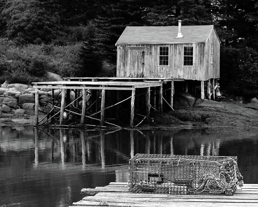 Lobster Boat Dock, Maine Photograph by Jerry Griffin