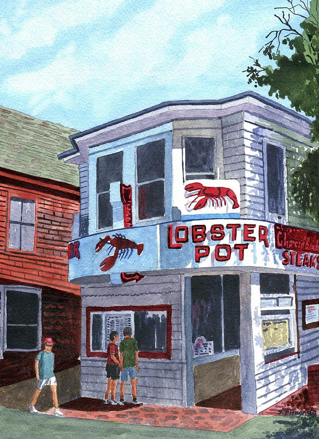 Lobster Pot restaurant, Provincetown Mass. Painting by Jeff Blazejovsky