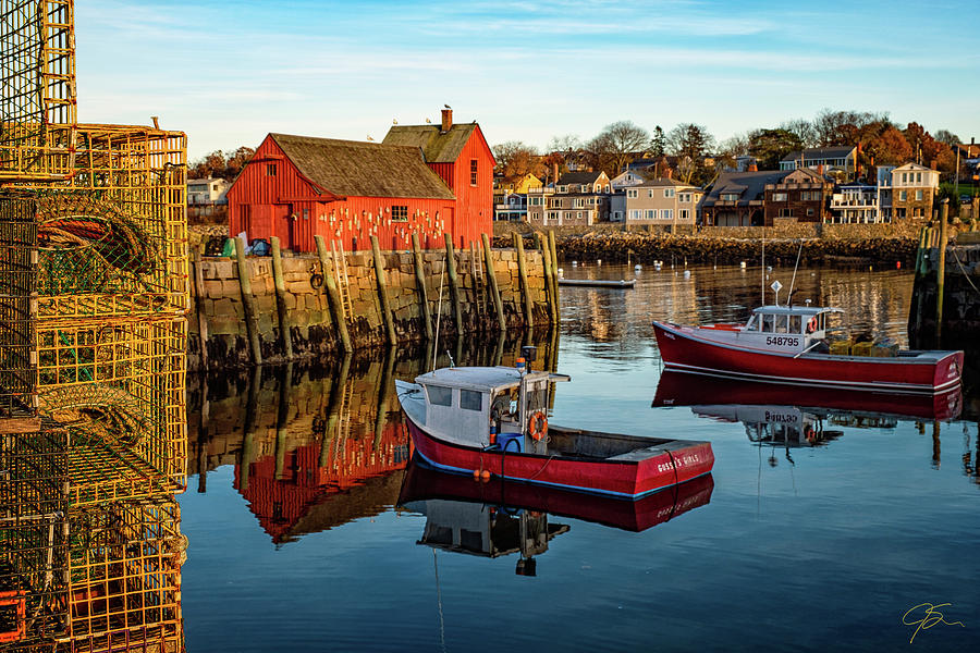 Lobster Traps, Lobster Boats, and Motif #1 Photograph by Jeff Sinon