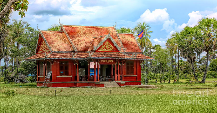 Local Government Building Off the Beaten Track Cambodia Architecture  Photograph by Chuck Kuhn