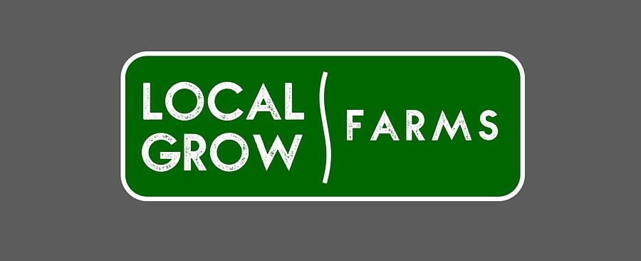 Local Grow Farms logo on dark backgrounds Drawing by Charlie Szoradi