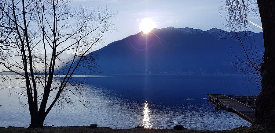 Locarno - Lake Maggiore - the walk of my sister Loredana Pyrography by Giuseppe Epifani