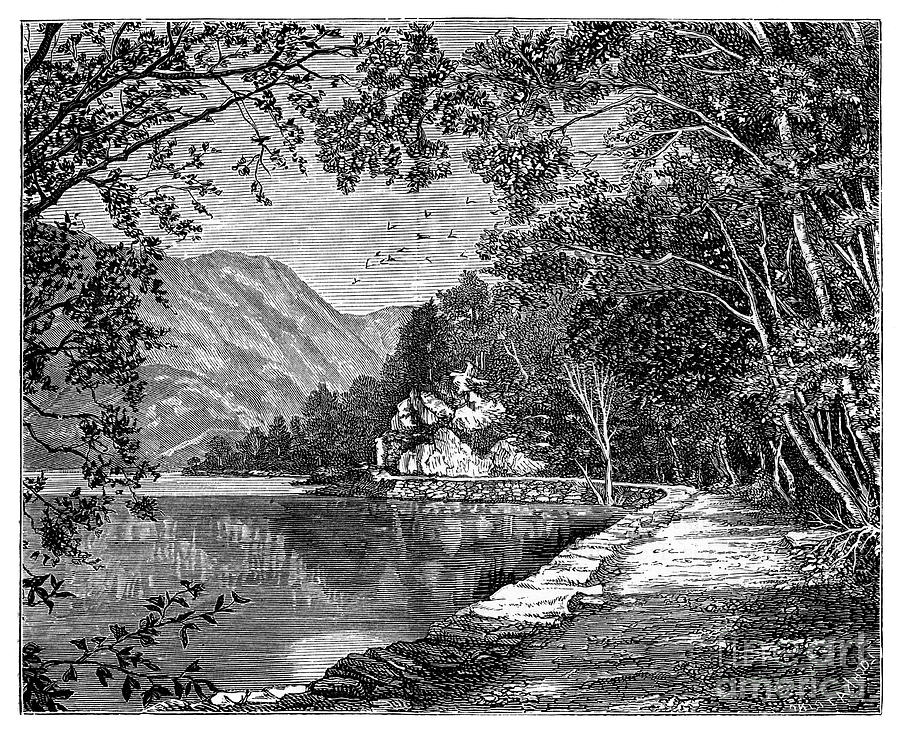 Loch Katrine, Scotland Drawing by Print Collector