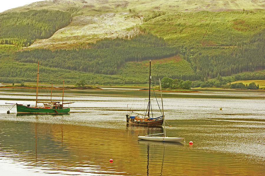 Loch Leven. The Boats At Ballachulish Photograph by Lachlan Main