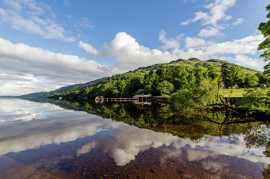 Loch Lomond In Reflection On A Sunny Photograph by Andy Mcgarry