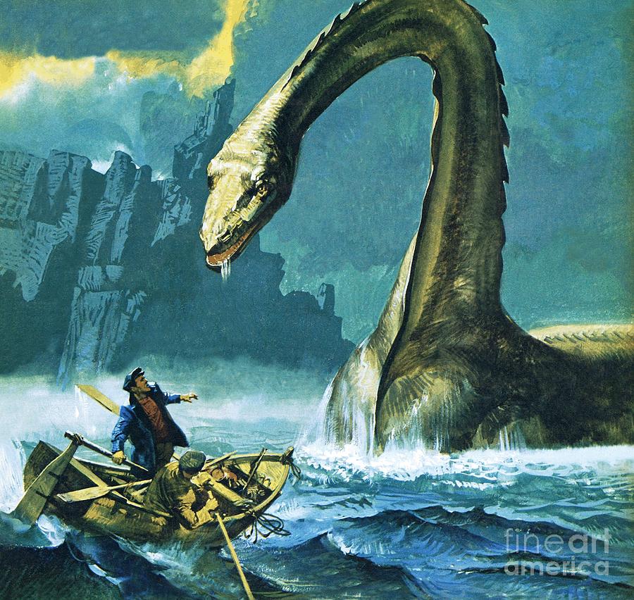 Loch Ness Monster Painting by English School