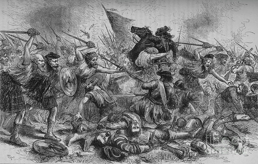 Lochiels Charge At Killycrankie, 27 Drawing by Print Collector