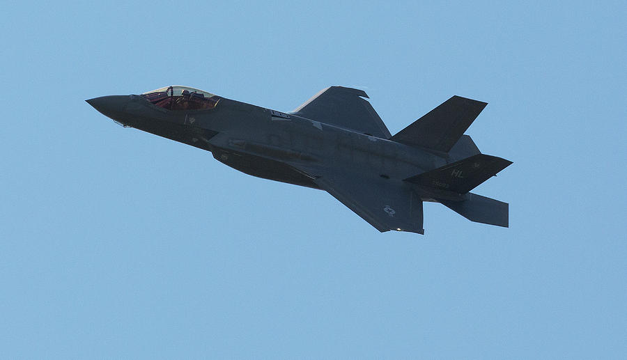 Airplane Photograph - Lockheed Martin F-35 Lightning II, stealth single seat fighter p by Bruce Beck