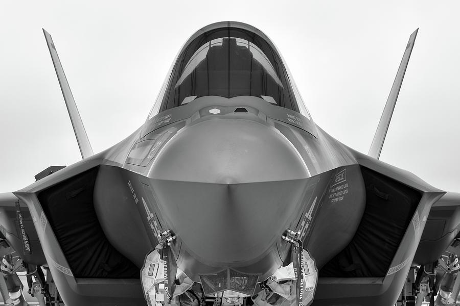 Lockheed Martin F-35C Lighting II - Nose to Nose with Stealth Photograph by Chris Buff