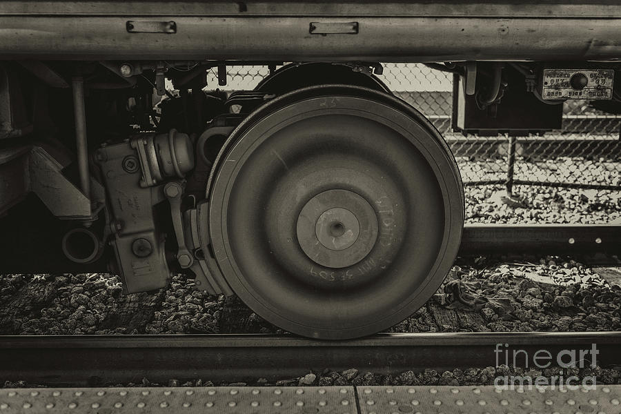Locomotive Steel Wheels Photograph by Dale Powell