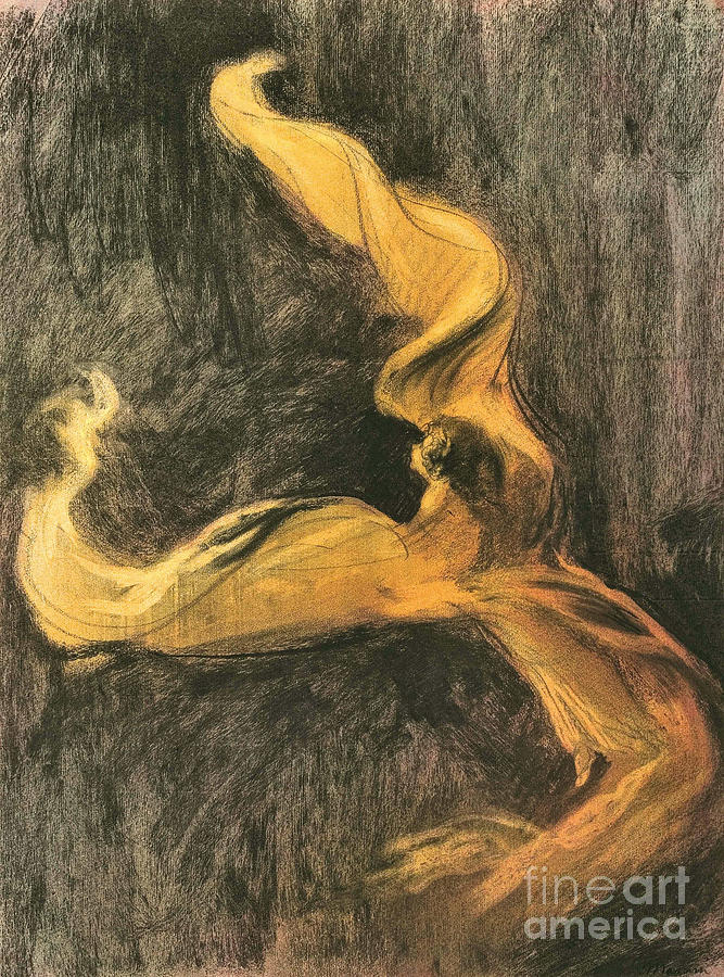 Loïe Fuller Robe Jaune Drawing by Heritage Images