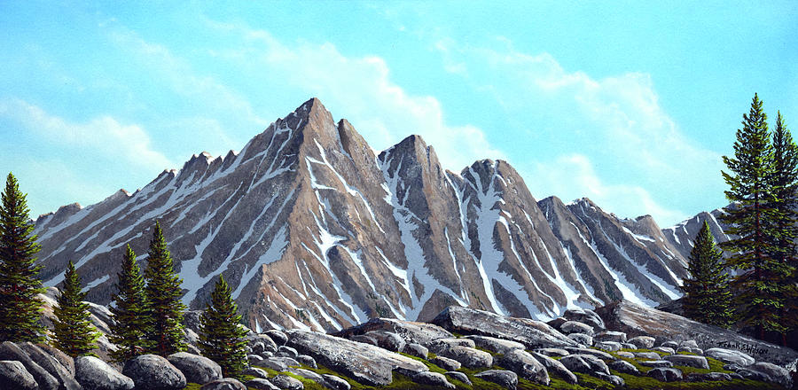 Lofty Peaks Painting by Frank Wilson