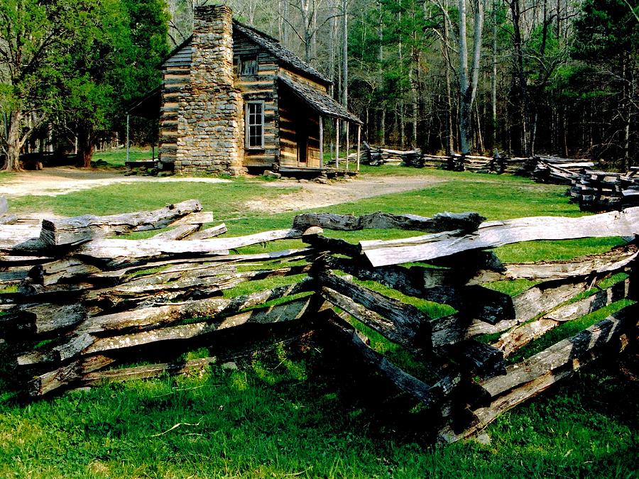 Log Cabin at Cades Cove Photograph by Mike McBrayer