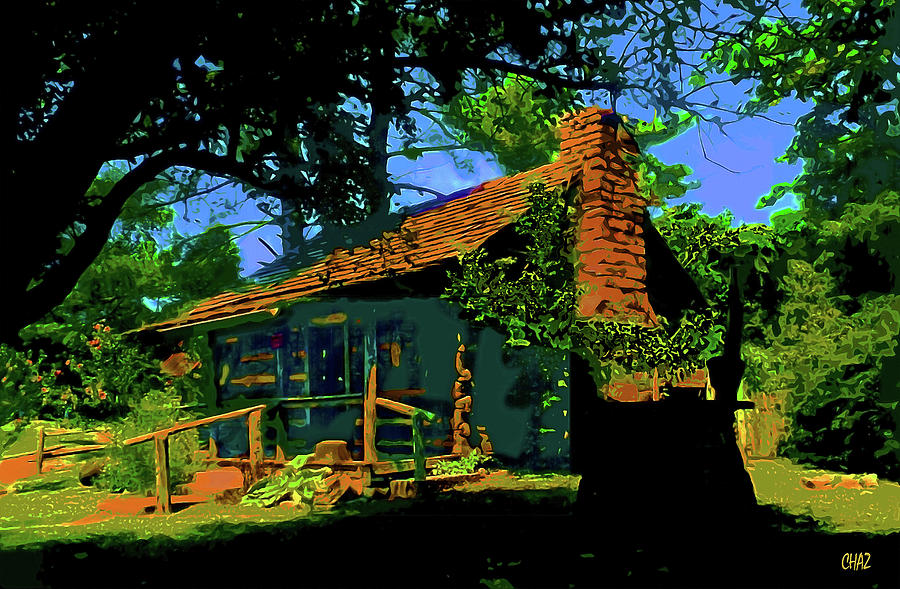 Log Cabin Home Painting by CHAZ Daugherty