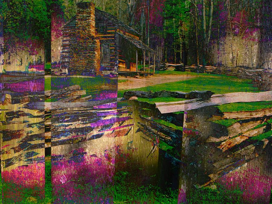 Log Cabin Surreal Abstract Photograph by Mike McBrayer