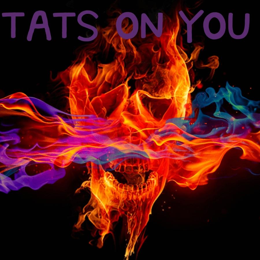 Tats On You Flaming Skull Tattoo Logo Art 4 Photograph