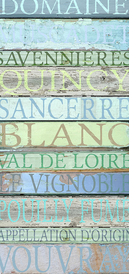 Typography Photograph - Loire Valley Wines by Cora Niele