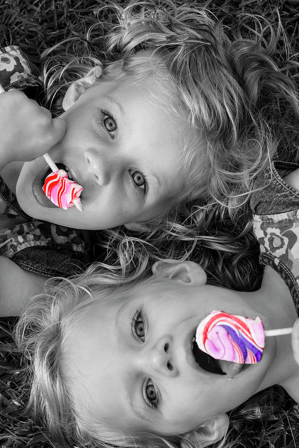 Candy Photograph - Lollipop Twins by Chris Moyer