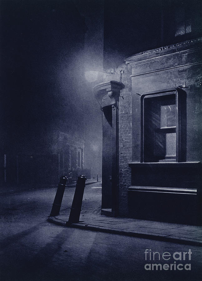 London At Night, A City Street Photograph by Harold Burdekin