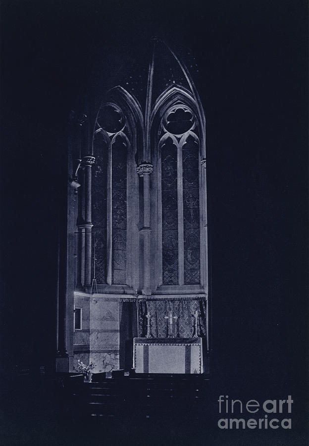 London At Night, Altar, St Bartholomew The Less, City Photograph by Harold Burdekin