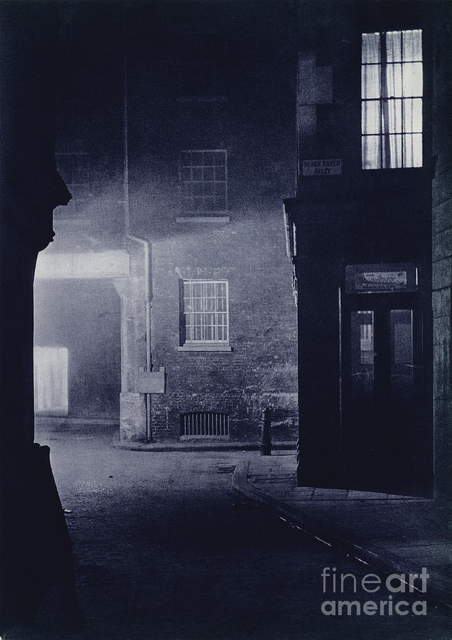 London At Night, Black Raven Alley Photograph by Harold Burdekin