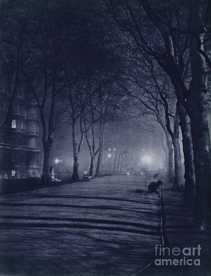 London At Night, Temple Gardens, City Photograph by Harold Burdekin