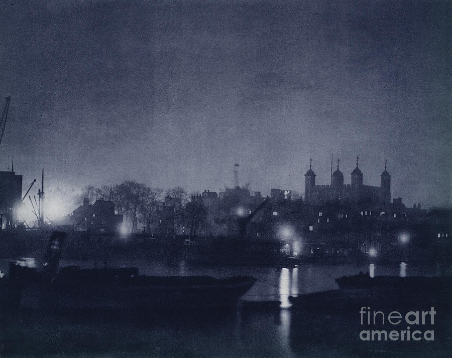London At Night, Tower Of London Photograph by Harold Burdekin