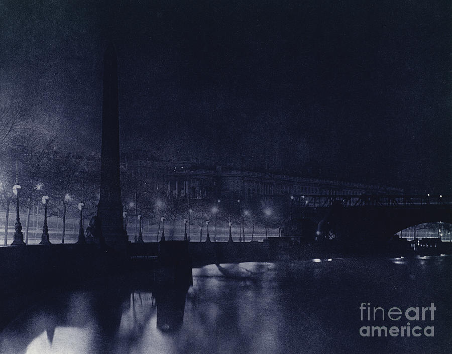 London At Night, Victoria Embankment Photograph by Harold Burdekin