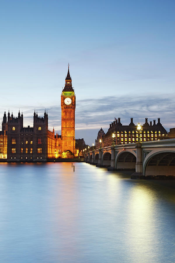 London, Big Ben, River Thames Digital Art by Richard Taylor