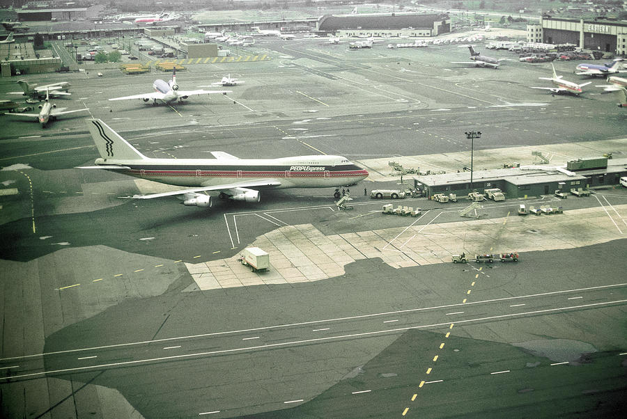 London Bound 747 At Newark Airport Photograph