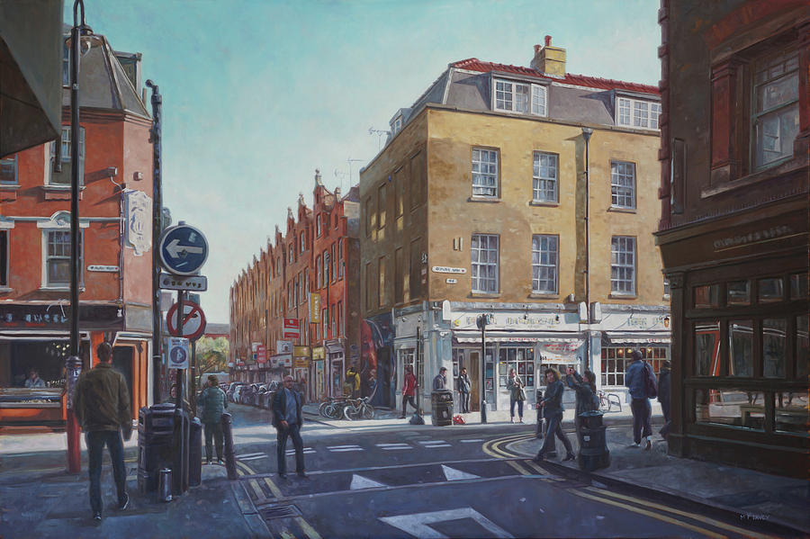 London Brick Lane Painting by Martin Davey