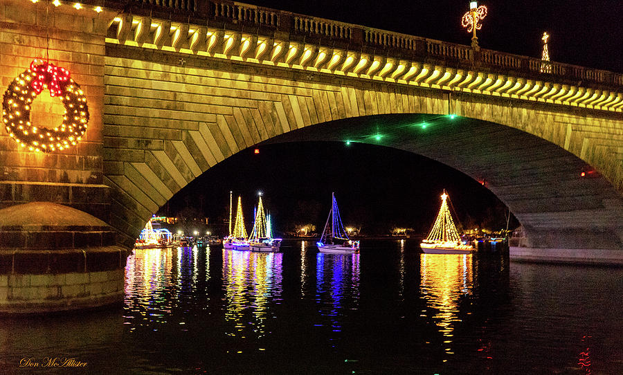 London Bridge Christmas Boat Parade Photograph by Don McAllister
