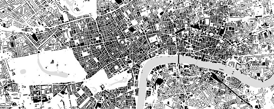 London building map Digital Art by Christian Pauschert