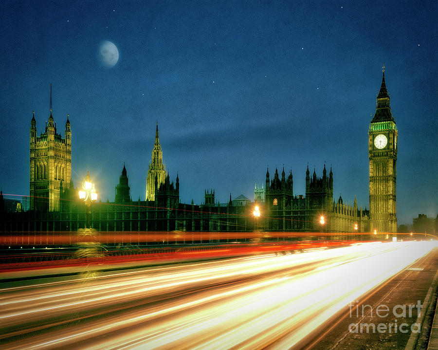 London by Night Photograph by Edmund Nagele FRPS