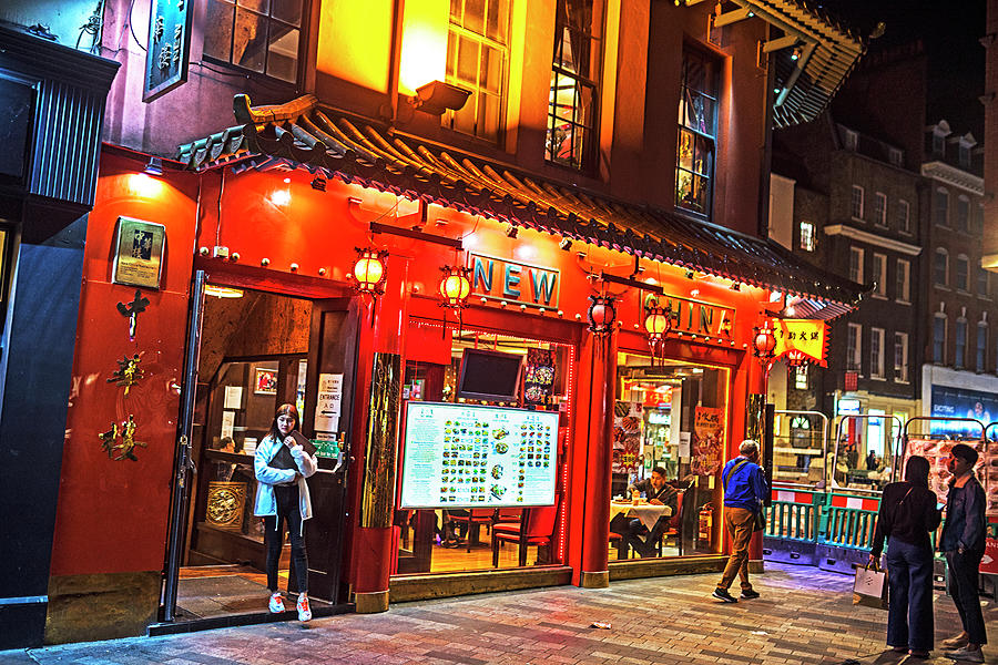 London Chinatown Nightlife United Kingdom UK Lanterns Photograph by Toby McGuire