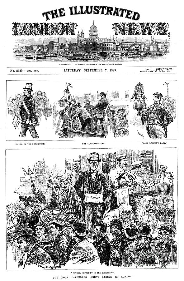 London Dock Labourers Strike, 1889 Drawing by Print Collector