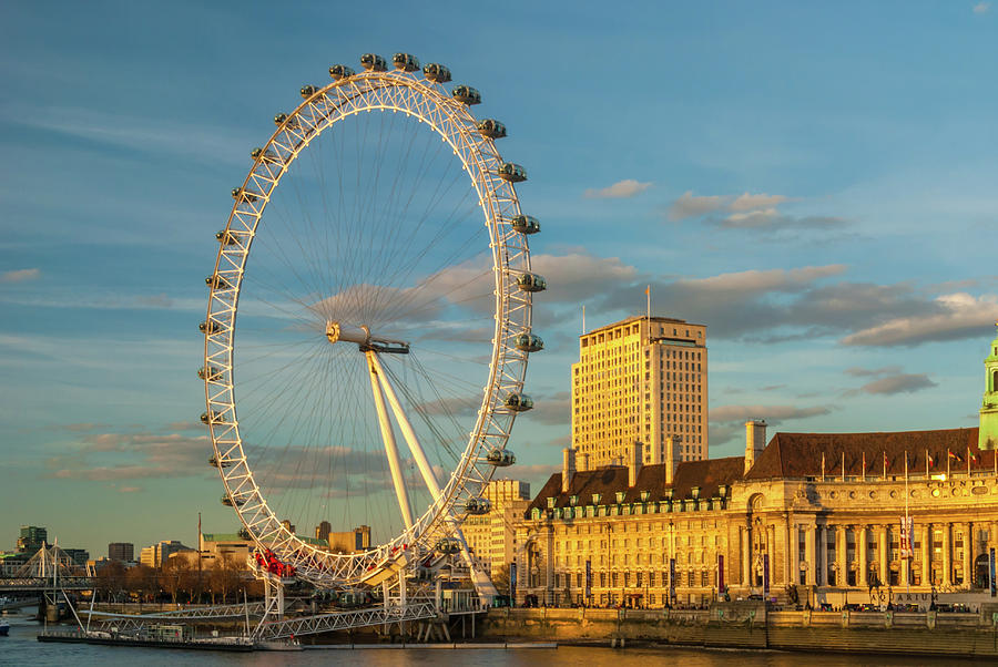 London Eye and the River Thames Photograph by David Ross