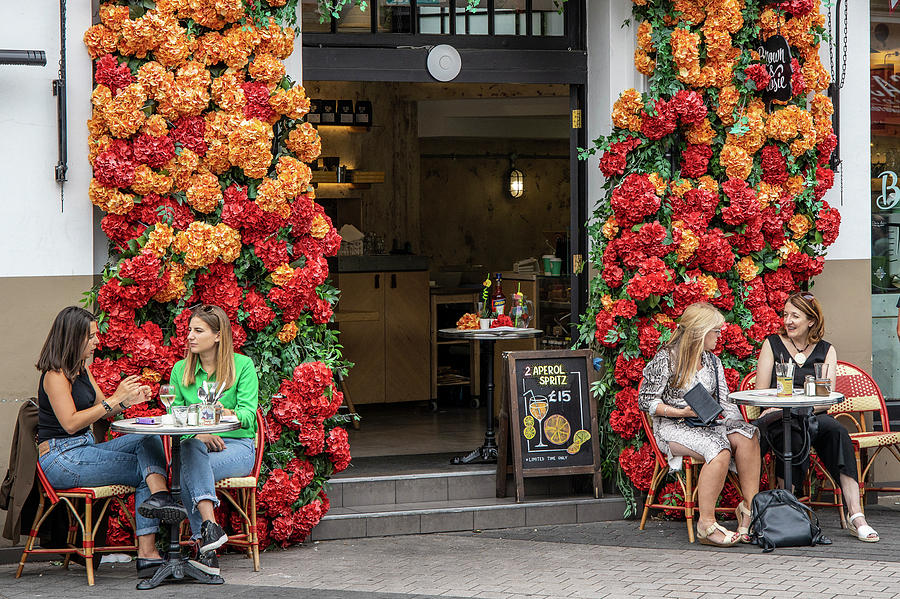 London FLowers and Drinks  Photograph by John McGraw