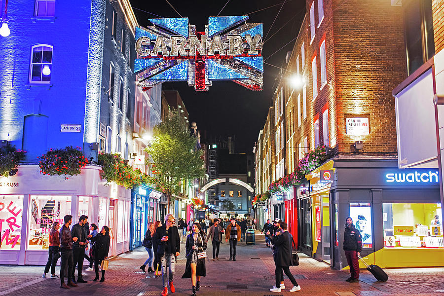 London Nightlife Carnaby Street London UK United Kingdom Photograph by Toby McGuire