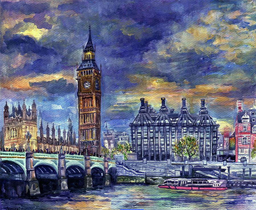London Painting - London by Smokini