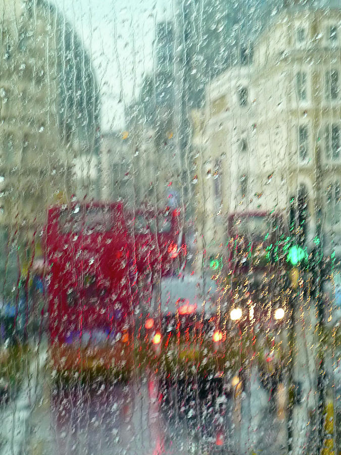 London Street In Rain Photograph by Melinda Moore