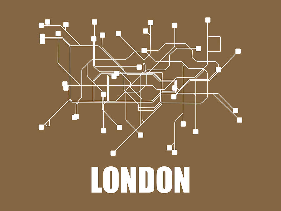 London Digital Art - London Subway Map 2 by Naxart Studio London Digital Art - London Subway Map 2 by Naxart Studio