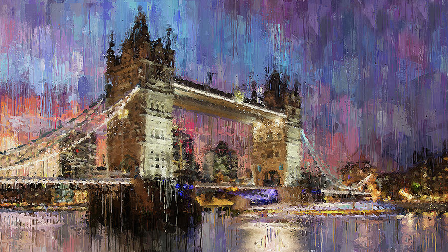 London, Tower Bridge - 06 Painting by AM FineArtPrints