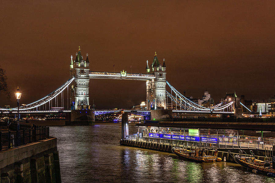 London Tower Bridge at Night Photograph by Douglas Wielfaert