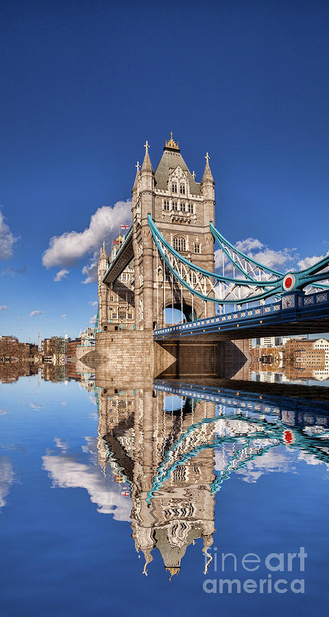 London Tower Bridge Reflection Photograph by Colin and Linda McKie