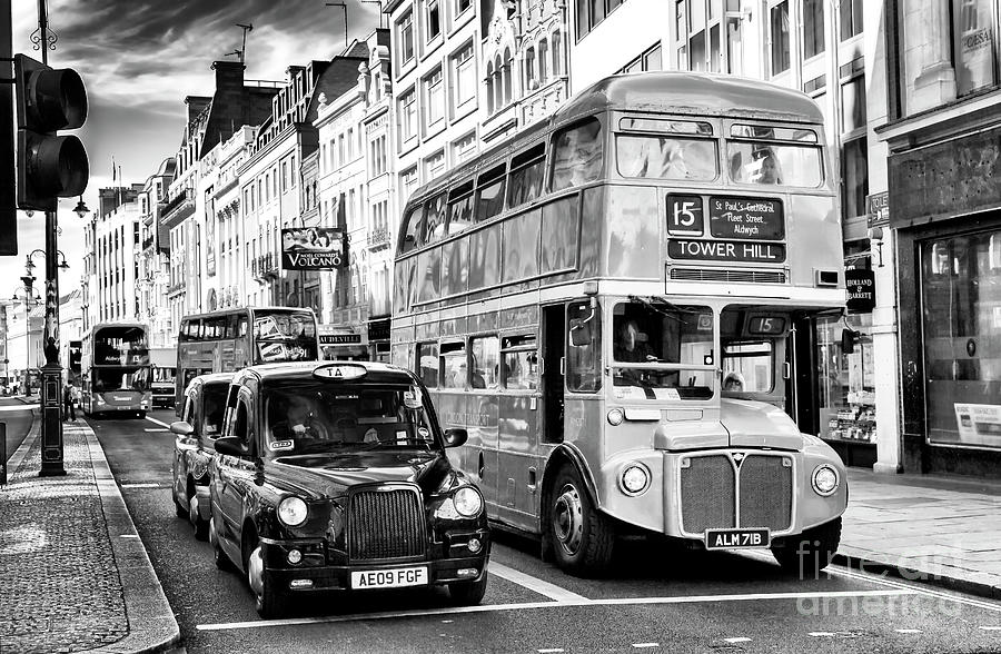 London Traffic Scene Photograph by John Rizzuto
