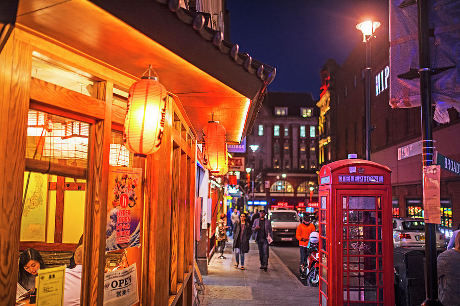 London UK Chinatown Telephone Box Lanterns London UK United Kingdom Photograph by Toby McGuire